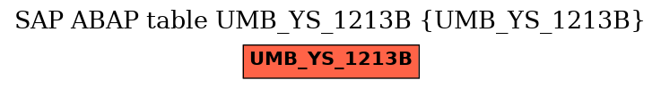 E-R Diagram for table UMB_YS_1213B (UMB_YS_1213B)