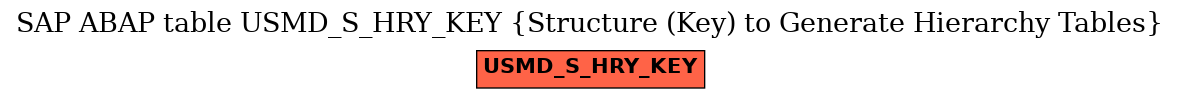 E-R Diagram for table USMD_S_HRY_KEY (Structure (Key) to Generate Hierarchy Tables)