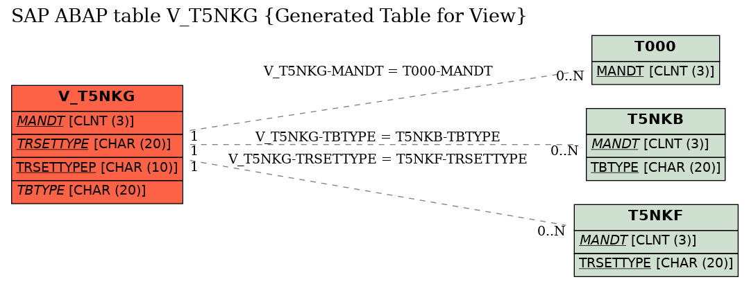 E-R Diagram for table V_T5NKG (Generated Table for View)