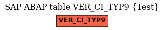 E-R Diagram for table VER_CI_TYP9 (Test)