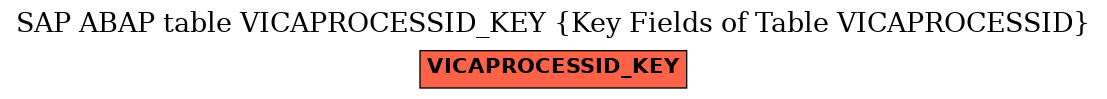 E-R Diagram for table VICAPROCESSID_KEY (Key Fields of Table VICAPROCESSID)