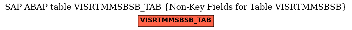 E-R Diagram for table VISRTMMSBSB_TAB (Non-Key Fields for Table VISRTMMSBSB)