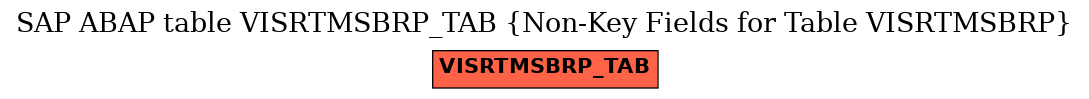 E-R Diagram for table VISRTMSBRP_TAB (Non-Key Fields for Table VISRTMSBRP)