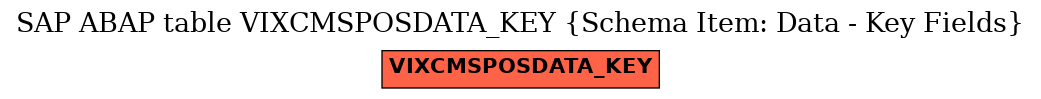 E-R Diagram for table VIXCMSPOSDATA_KEY (Schema Item: Data - Key Fields)