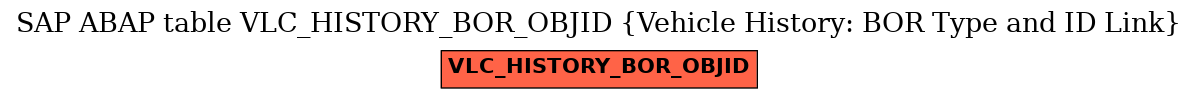 E-R Diagram for table VLC_HISTORY_BOR_OBJID (Vehicle History: BOR Type and ID Link)