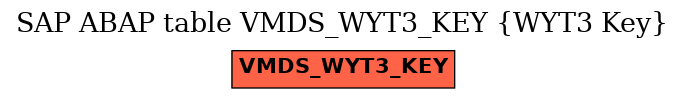 E-R Diagram for table VMDS_WYT3_KEY (WYT3 Key)