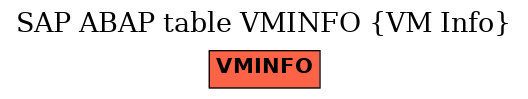 E-R Diagram for table VMINFO (VM Info)