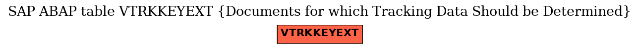 E-R Diagram for table VTRKKEYEXT (Documents for which Tracking Data Should be Determined)