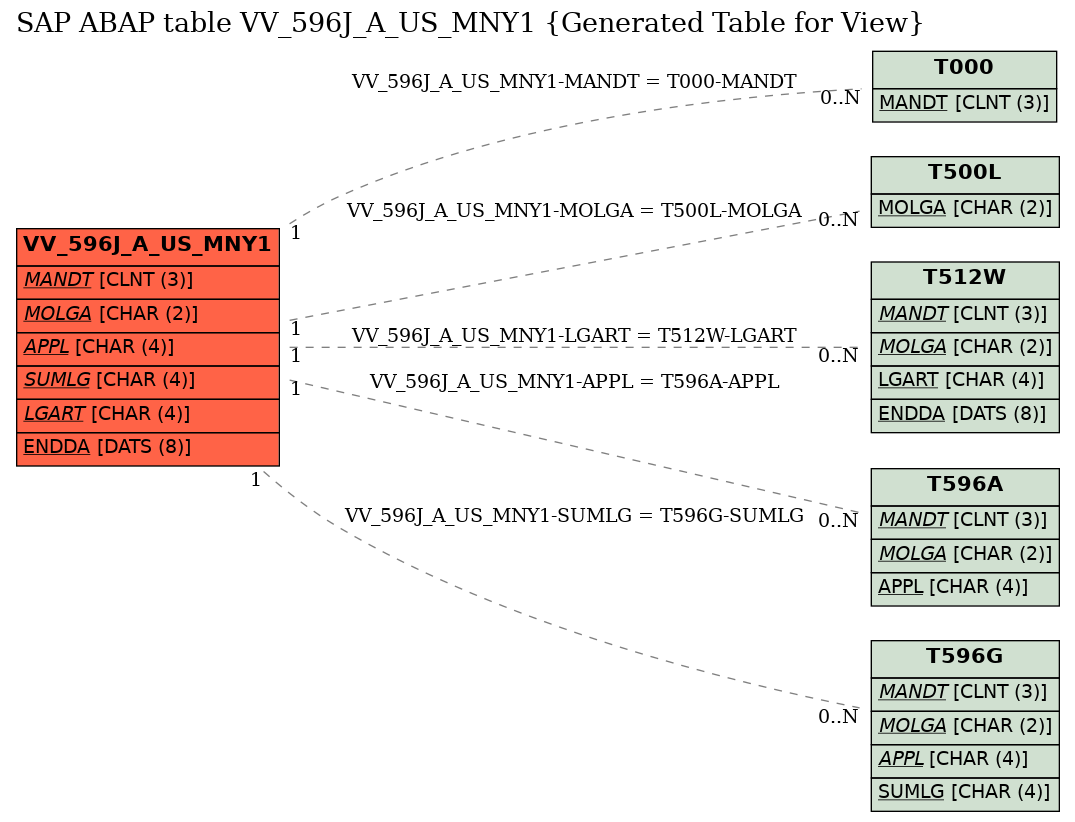 E-R Diagram for table VV_596J_A_US_MNY1 (Generated Table for View)