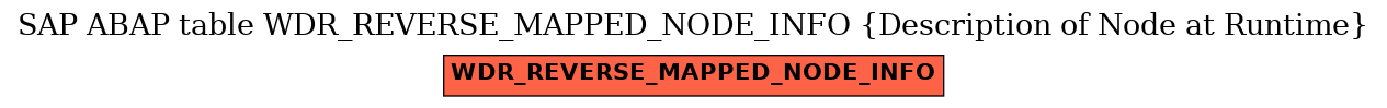 E-R Diagram for table WDR_REVERSE_MAPPED_NODE_INFO (Description of Node at Runtime)