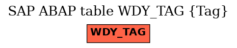 E-R Diagram for table WDY_TAG (Tag)