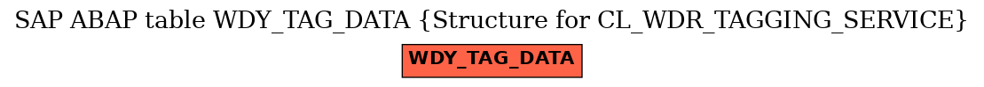 E-R Diagram for table WDY_TAG_DATA (Structure for CL_WDR_TAGGING_SERVICE)