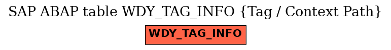 E-R Diagram for table WDY_TAG_INFO (Tag / Context Path)