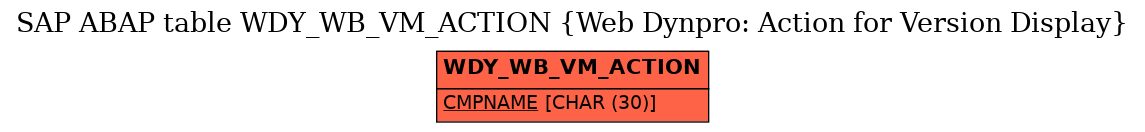 E-R Diagram for table WDY_WB_VM_ACTION (Web Dynpro: Action for Version Display)