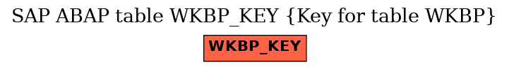 E-R Diagram for table WKBP_KEY (Key for table WKBP)