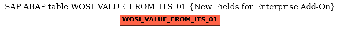 E-R Diagram for table WOSI_VALUE_FROM_ITS_01 (New Fields for Enterprise Add-On)