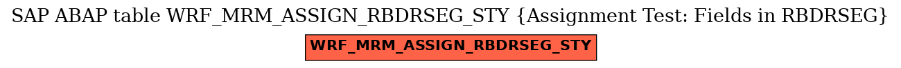 E-R Diagram for table WRF_MRM_ASSIGN_RBDRSEG_STY (Assignment Test: Fields in RBDRSEG)