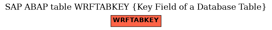 E-R Diagram for table WRFTABKEY (Key Field of a Database Table)
