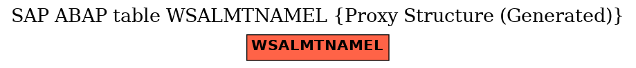 E-R Diagram for table WSALMTNAMEL (Proxy Structure (Generated))