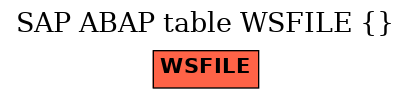 E-R Diagram for table WSFILE ()