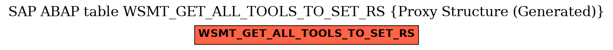 E-R Diagram for table WSMT_GET_ALL_TOOLS_TO_SET_RS (Proxy Structure (Generated))