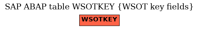 E-R Diagram for table WSOTKEY (WSOT key fields)