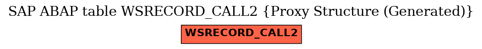 E-R Diagram for table WSRECORD_CALL2 (Proxy Structure (Generated))