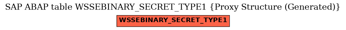 E-R Diagram for table WSSEBINARY_SECRET_TYPE1 (Proxy Structure (Generated))
