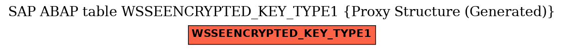 E-R Diagram for table WSSEENCRYPTED_KEY_TYPE1 (Proxy Structure (Generated))