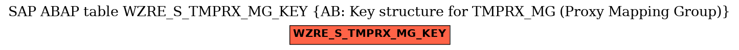 E-R Diagram for table WZRE_S_TMPRX_MG_KEY (AB: Key structure for TMPRX_MG (Proxy Mapping Group))